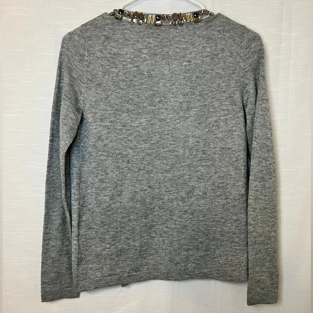 NWT Banana Republic Gem Stone Embellished Sweater Wool - Picture 5 of 6